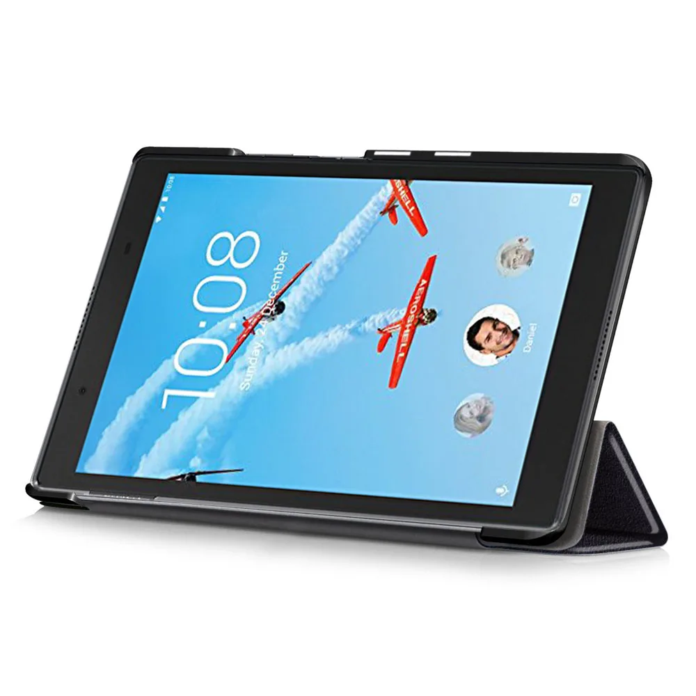 Lenovo Tablet With Accessories - 접이식 스탠드 브래킷 가죽 커버 케이스,