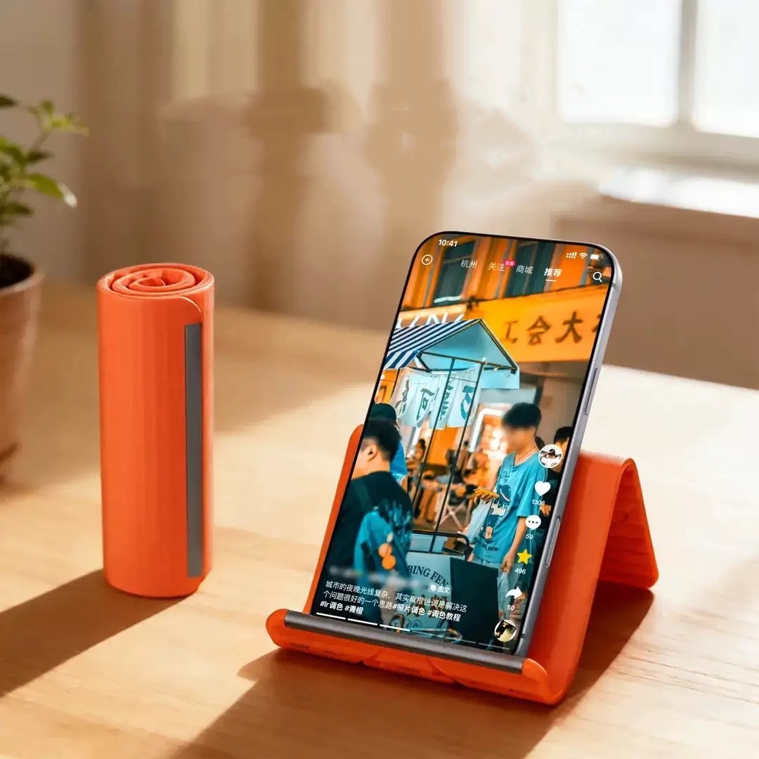 Tablet Accessories - 휴대용 실리콘 폰/태블릿/노트북 거치대, 창의적인 접이식