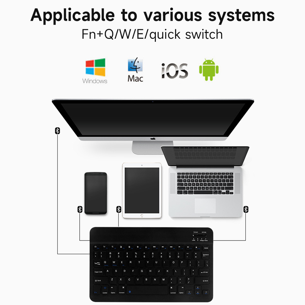 블루투스 키보드 IOS 안드로이드 윈도우용 무선 키보드 - Tablet Accessories Samsung 리뷰 및 가격