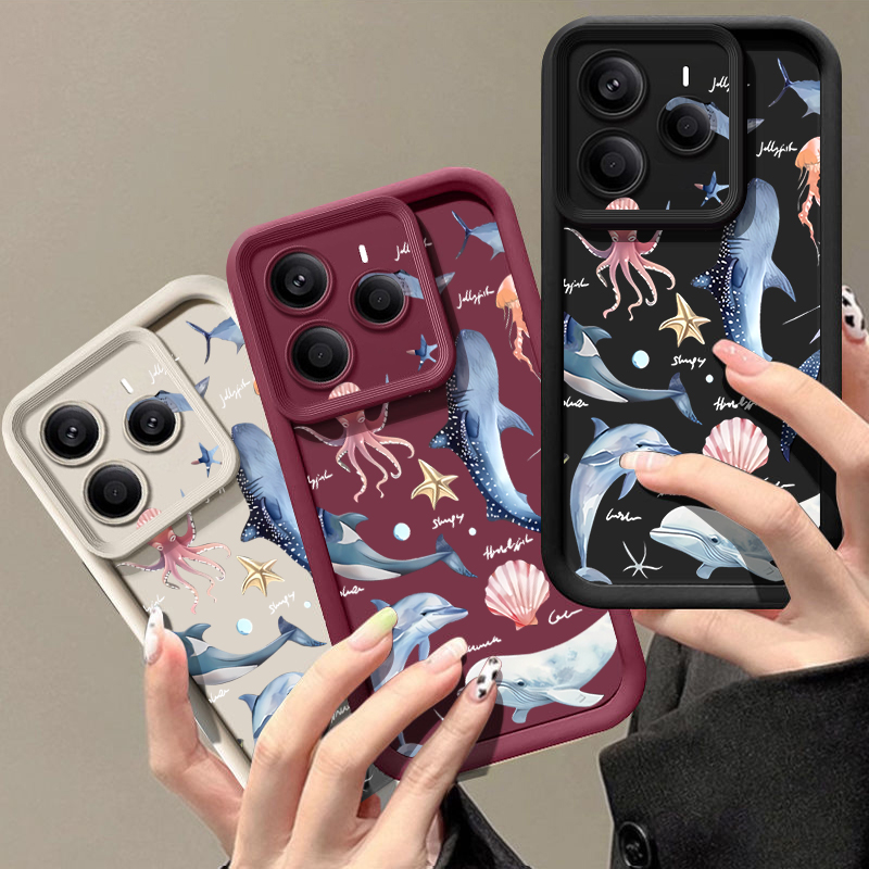 귀여운 돌고래 무늬 소프트 케이스 샤오미 레드미 노트  - Xiaomi Redmi Note 14 리뷰 및 가격