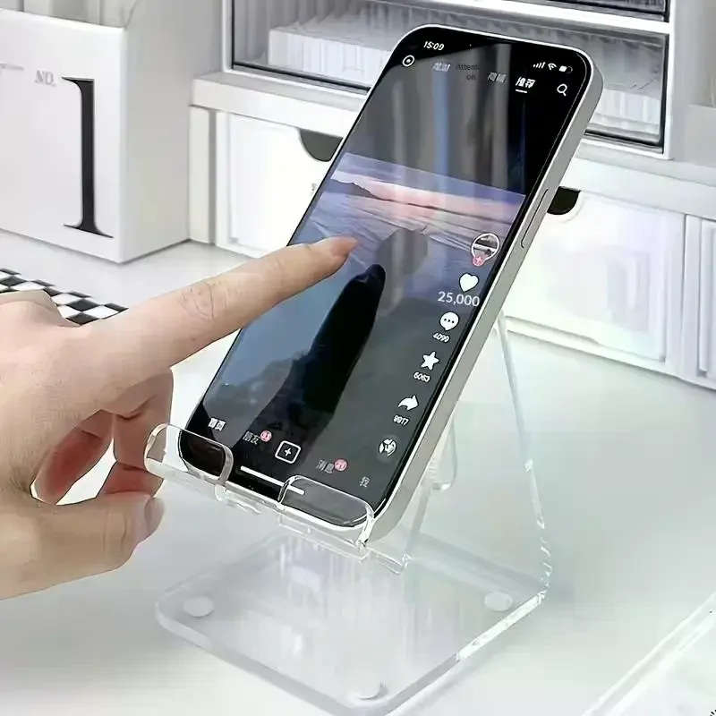 투명 아크릴 폰 스탠드, 미니멀리스트 투명 폰 홀더,  - Tablet Accessories 리뷰 및 가격