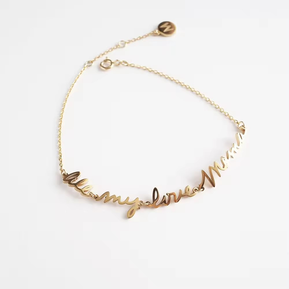 여성용 럭셔리 골드 발찌 이름 스테인레스 스틸 발목 체 - Hotwav Tablet Accessories 리뷰 및 가격