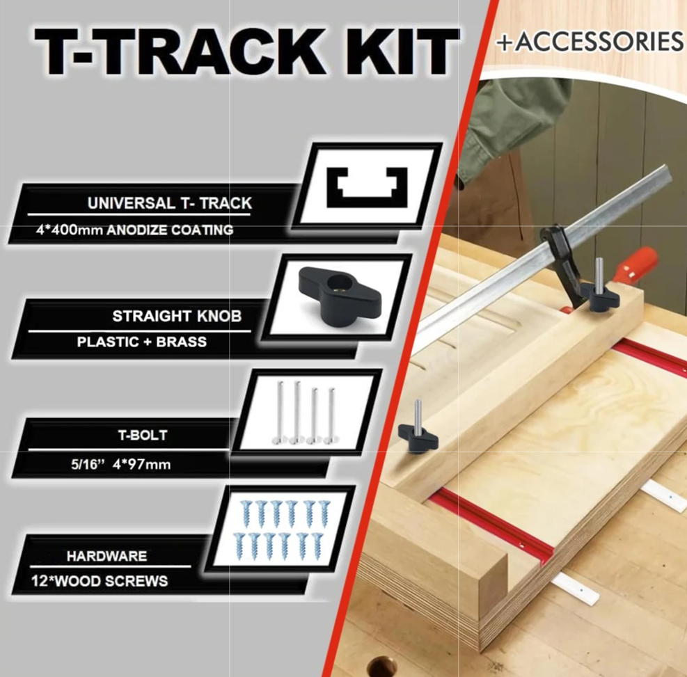 19 #   라우터 테이블용 T-트랙 키트, 알루미늄  - Tablet Accessories Set 리뷰 및 가격