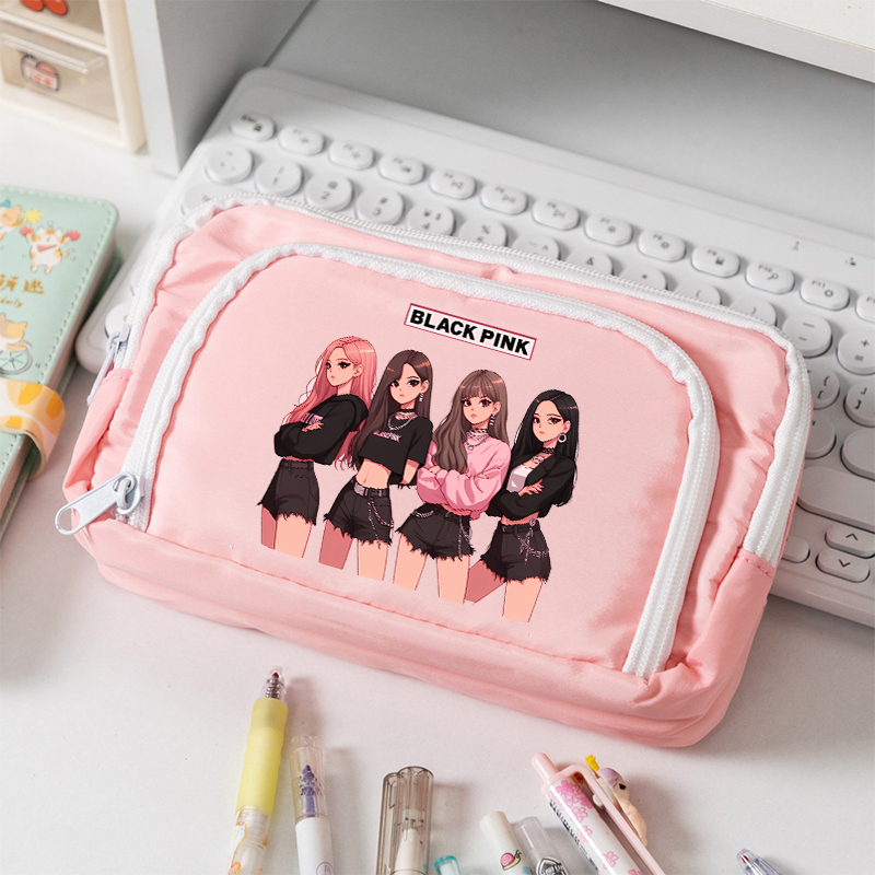블랙핑크 대용량 캔버스 연필 케이스 학생용 Kpop B - Case With Pencil Holder 리뷰 및 가격