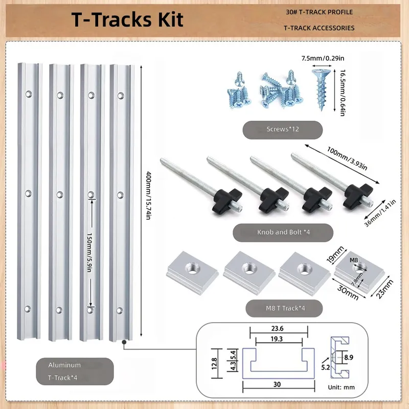 T30 T 슬롯 슬라이더 세트 레드 블루 실버 목공 테 - Tablet Accessories Set 리뷰 및 가격