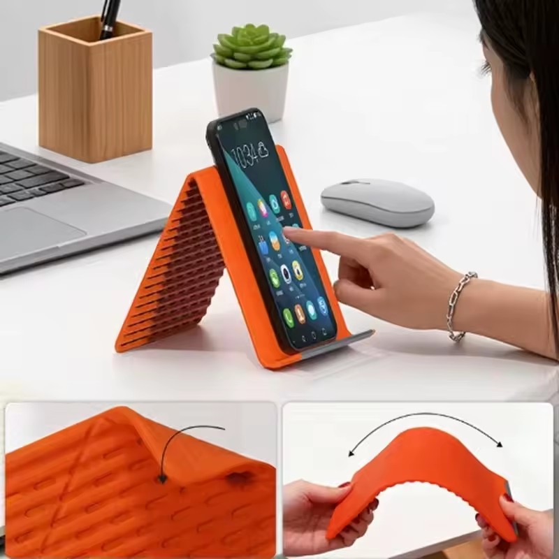 휴대용 실리콘 폰/태블릿/노트북 거치대, 창의적인 접이 - Tablet Accessories 리뷰 및 가격